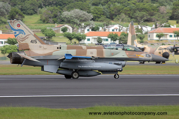 Israeli Air Force 253 Squadron Lockheed F-16I Soufa 415 at Lajes (2016)