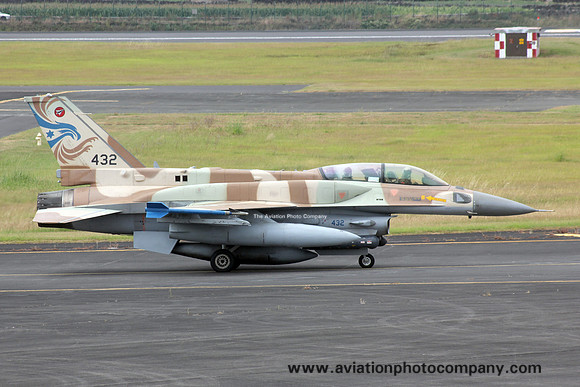 Israeli Air Force 253 Squadron Lockheed F-16I Soufa 432 at Lajes (2016)