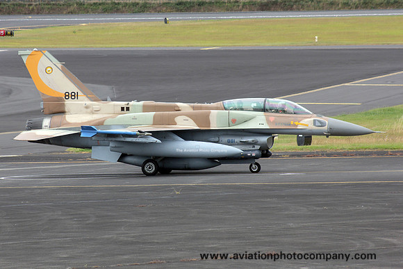 Israeli Air Force 107 Squadron Lockheed F-16I Soufa 881 at Lajes (2016)