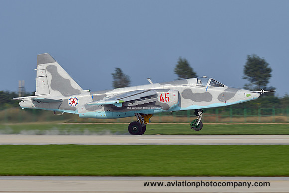 North Korean Air Force Sukhoi Su-25K 45 red at the Wonsan Friendship Air Festival (2016)