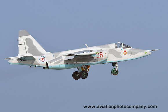 North Korean Air Force Sukhoi Su-25K 28 red at the Wonsan Friendship Air Festival (2016)