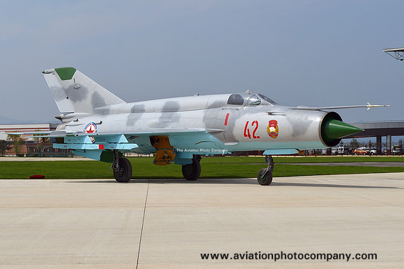 North Korean Air Force Mikoyan MiG-21bis 42 red at the Wonsan Friendship Air Festival (2016)