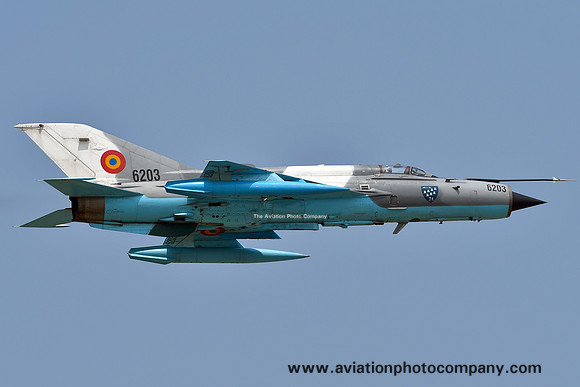 Romanian Air Force Esc 711 Mikoyan MiG-21MF Lancer C 6203 at the Bucharest International Air Show (2016)