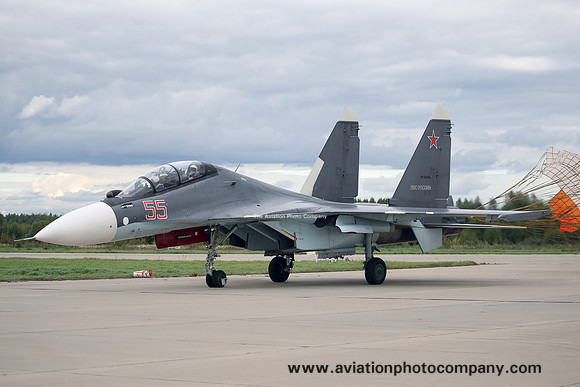 Russian Air Force Sukhoi Su-30SM RF-93665/55 red at Kubinka (2016)