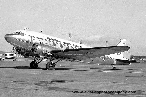 Canadian Air Force Douglas CC-129 Dakota 12948 at Prestwick (1970)