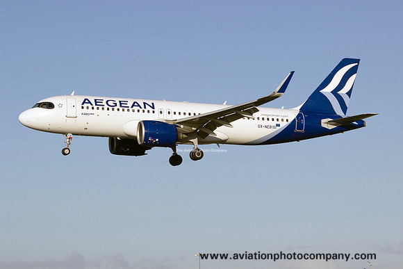 Aegean Airlines Airbus A320-271N SX-NEB at Manchester (2024)