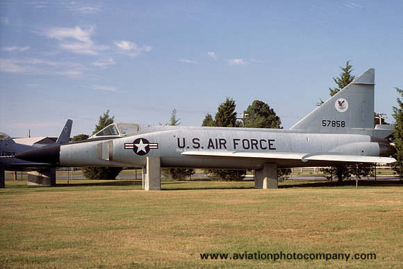 USAF Convair F-102A Delta Dagger 57-0858 displayed at Tyndall AFB (1984)