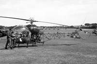 Army Air Corps 664 Squadron Westland Sioux AH.1 XT102 at Middle Wallop (1977)