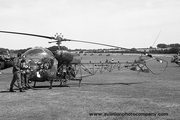 Army Air Corps 664 Squadron Westland Sioux AH.1 XT102 at Middle Wallop (1977)