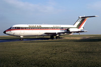 Gulf Air BAC-111-432FD A4O-BU at East Midlands (1977)