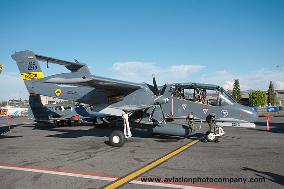Colombian Air Force ESCOM 221 North American OV-10A Bronco FAC2213 at Rionegro (2013)