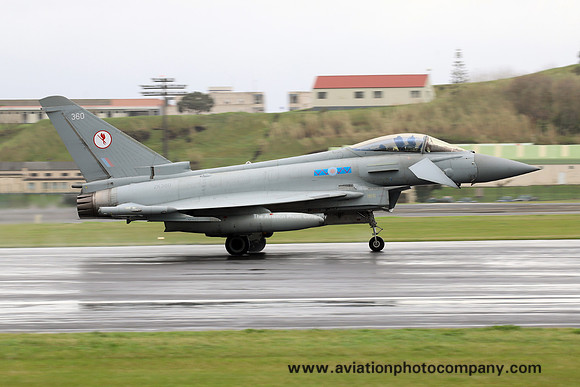RAF 6 Squadron BAE Typhoon FGR.4 ZK360 at Lajes (2025)