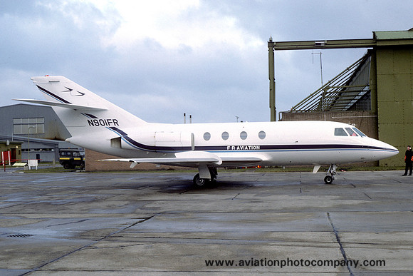 FR Aviation Dassault Falcon 20EW N901FR at RAF Lossiemouth (1985)