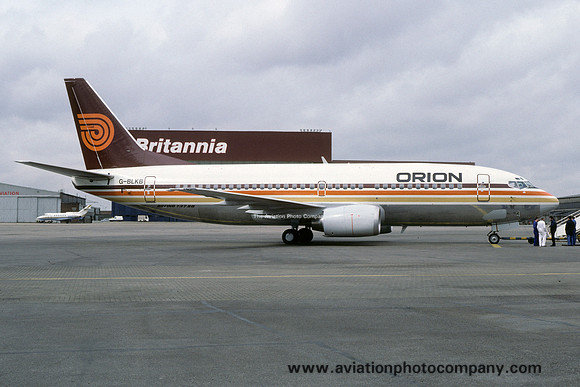 Orion Airways Boeing 737-300 G-BLKB at Luton (1985)