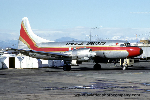 Lincoln Airlines Convair 580 N5816 (1984)