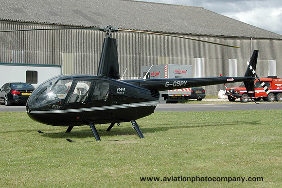 Robinson R-44 Raven II G-GSPY at Sherburn (2015)