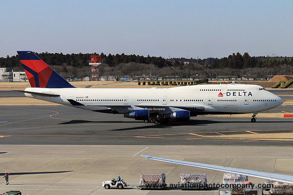 Delta Airlines Boeing 747-400 N669US at Tokyo Narita (2015)