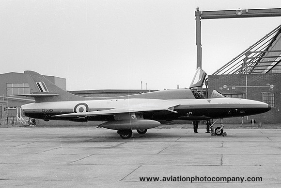Royal Aircraft Establishment Hawker Hunter T.7 XL563 at RAF Lossiemouth (1981)