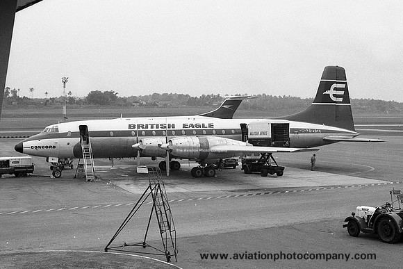 British Eagle Bristol Britannia G-AOVK at Paya Lebar (1966)