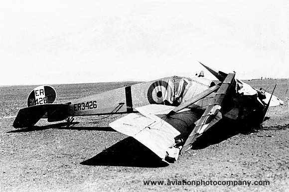 RAF 4 FTS Avro 504K ER3426 crashed at Abu Sueir (1926)