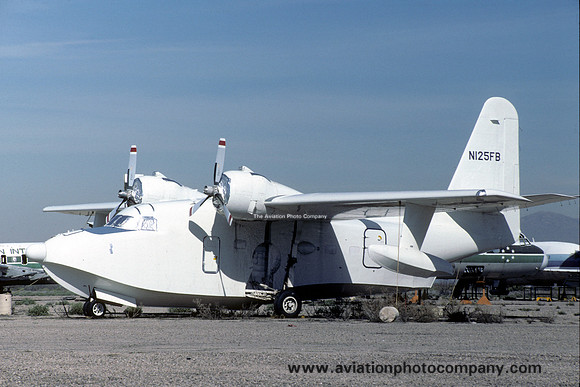 Grumma HU-16B Albatross N125FB at Marana (1985)
