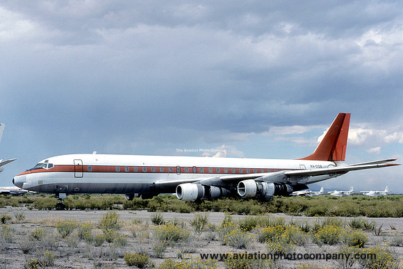 Douglas DC-8-11 XA-DOE stored at Marana (1986)