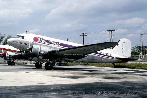 Transwest Air Express Douglas C-47A Skytrain N300ZZ (1980)