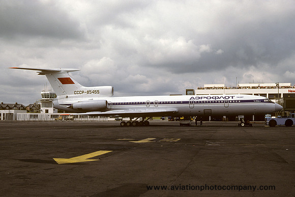 Aeroflot Tupolev Tu-154 CCCP-85455 at Newcastle IAP (1984)