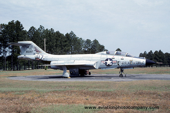 USAF McDonnell F-101F Voodoo 58-0287 at Warner Robins Air Logistics Center (1986)