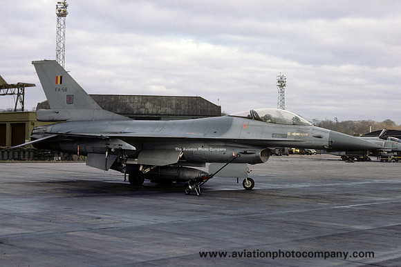 Belgian Air Force 10 Wing General Dynamics F-16A Fighting Falcon FA-58 (1984)