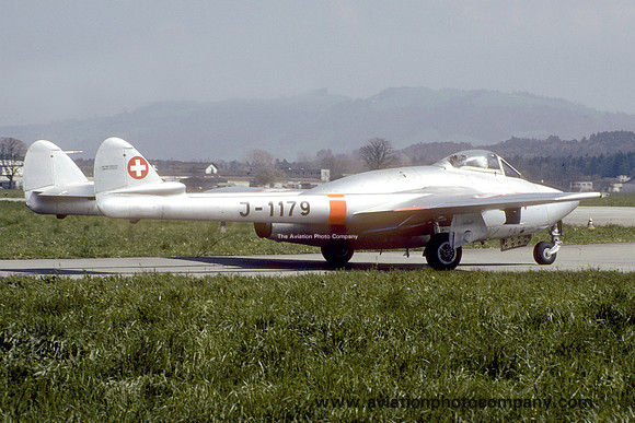 Swiss Air Force De Havilland Vampire FB.54 J-1179 (1988)