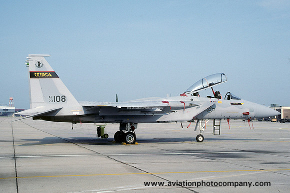 USAF Georgia ANG 128 TFS McDonnell Douglas F-15B Eagle 73-0108 (1986)