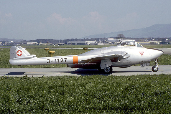 Swiss Air Force De Havilland Vampire FB.6 J-1127 (1988)