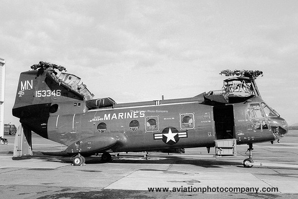 US Marines HMM-770 Vertol CH-46D Sea Knight 153346/MN-415 (1973)