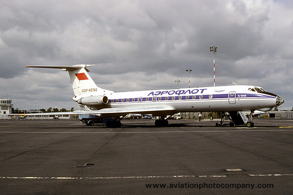 Aeroflot Tupolev Tu-134 CCCP-65783 at Newcastle (1984)