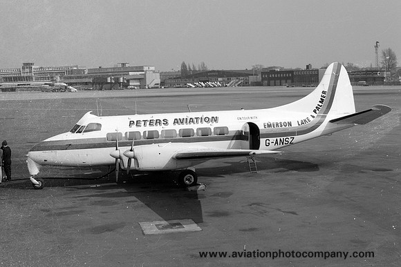 Peters Aviation on tour with Emerson Lake and Palmer De Havilland Heron 1B G-ANSZ