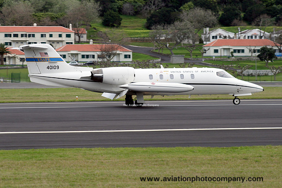 USAF 86 AW 76 AS Gates C-21A Learjet 84-0109 at Lajes, Azores (2012)