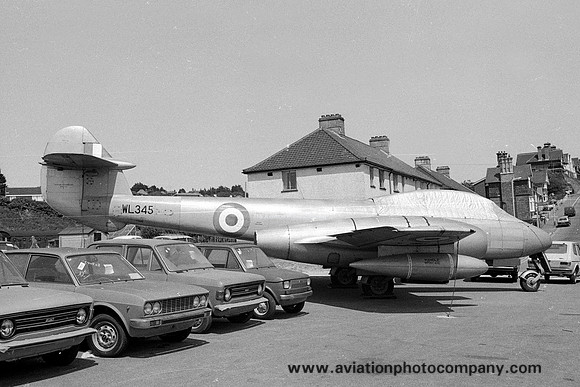 RAF Gloster Meteor T.7 WL345 Displayed Hastings (1976)