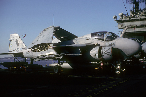 US Navy VA-85 Grumman A-6E Intruder 155710/AB-514 on board USS America (1992)