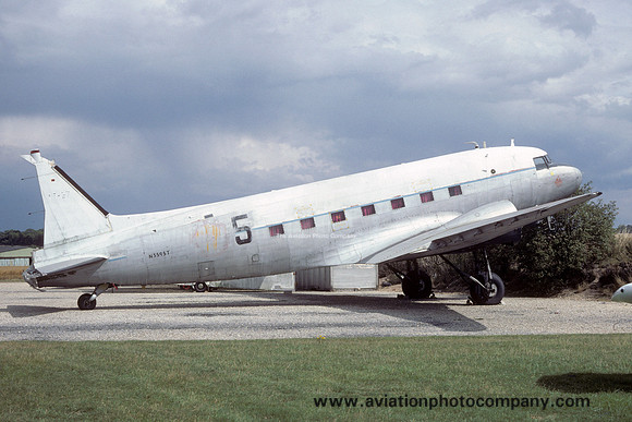 Ex Spanish Air Force Douglas C-47A Skytrain N5595T at Thruxton (1984)