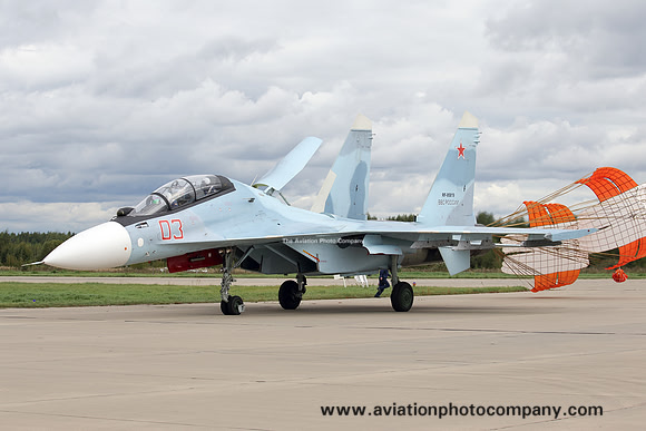 Russian Air Force Sukhoi Su-30SM RF-93819/03 red at Kubinka (2016)