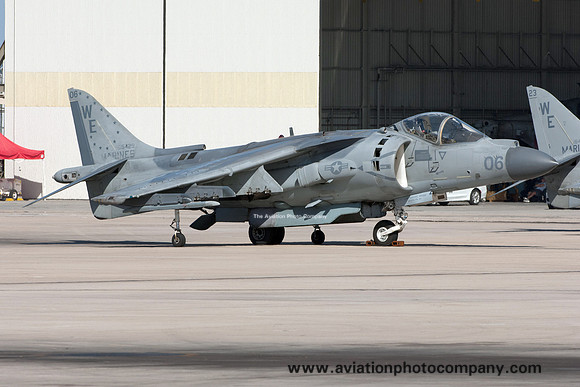 US Marines VMA-214 McDonnell Douglas AV-8B+ Harrier 165429/WE-06 at the Miramar Air Show (2016)