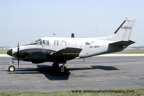US Army Beech U-21A Ute 66-18021 at Rhein Main (1986)