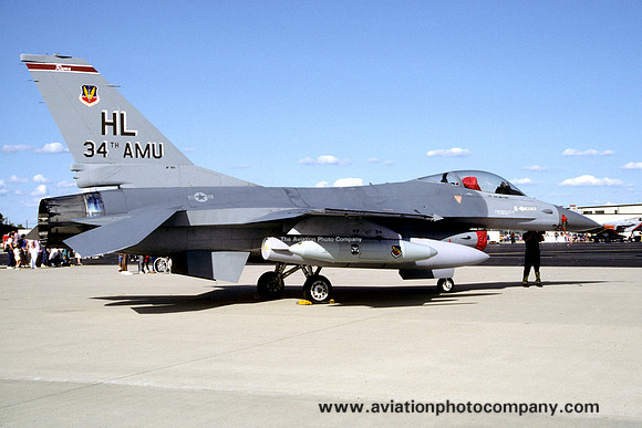 USAF 388 TFW General Dynamics F-16A Fighting Falcon "34 AMU" (1986)