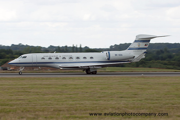State of Kuwait Gulfstream 650 9K-GGA at Luton (2015)