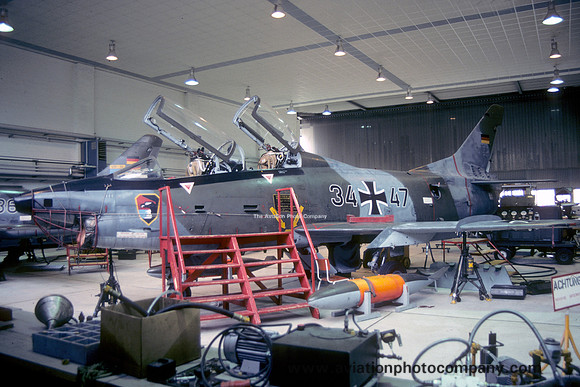 German Air Force LeKG41 FIAT G-91R 34+47 at Wunstorf (1990)