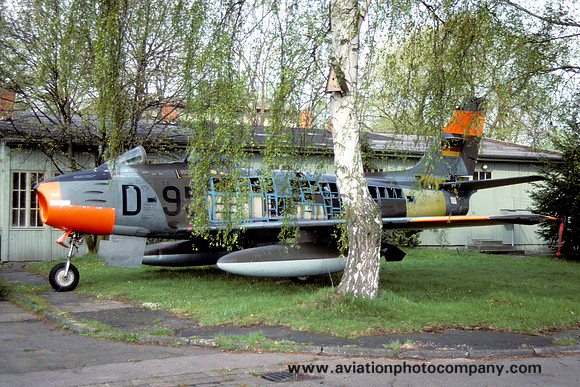 German Air Force North American F-86E Sabre D-9527 displayed at Celle (1990)