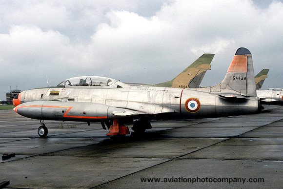 French Air Force Lockheed T-33A Shooting Star 54439 stored at RAF Sculthorpe (1978)