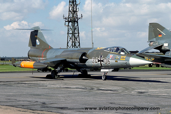 West German Air Force JBG33 Lockheed F-104G Starfighter 24+06 (1977)