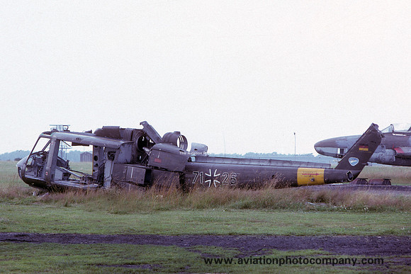 West German Air Force HTG64 Bell UH-1D 71+26 dumped at Ahlhorn (1975)